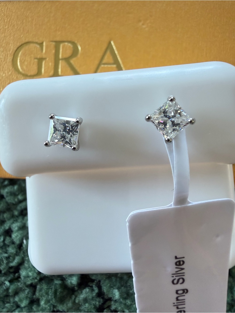 4mm Moissanite Earrings- 925 Sterling Silver